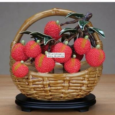 TƯỢNG SỨ THỦ CÔNG - GIỎ QUẢ VẢI